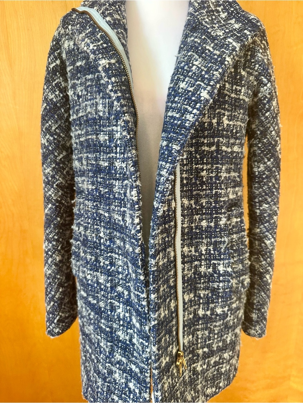 J. Crew Navy and White Pea Coat - Picture 5 of 11